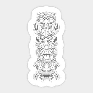 Abstract Aztec Statue Sticker